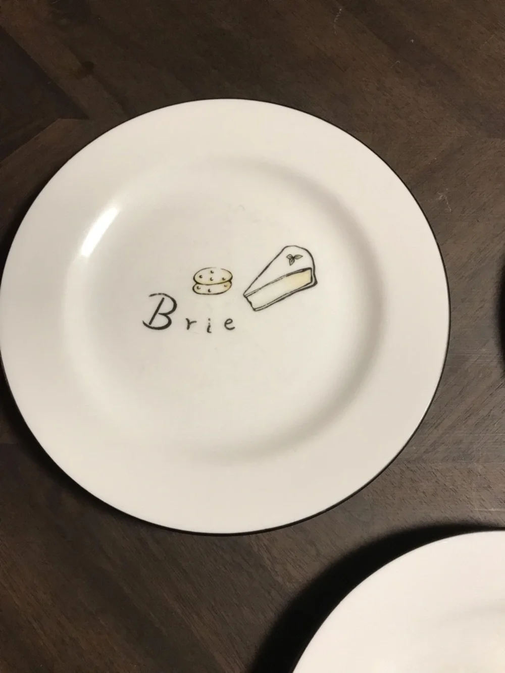Pottery Barn Cheese Appetizer Plates- Set of 3
